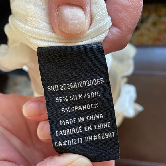 Cream Ruffle Blouse - Picture 3 of 3